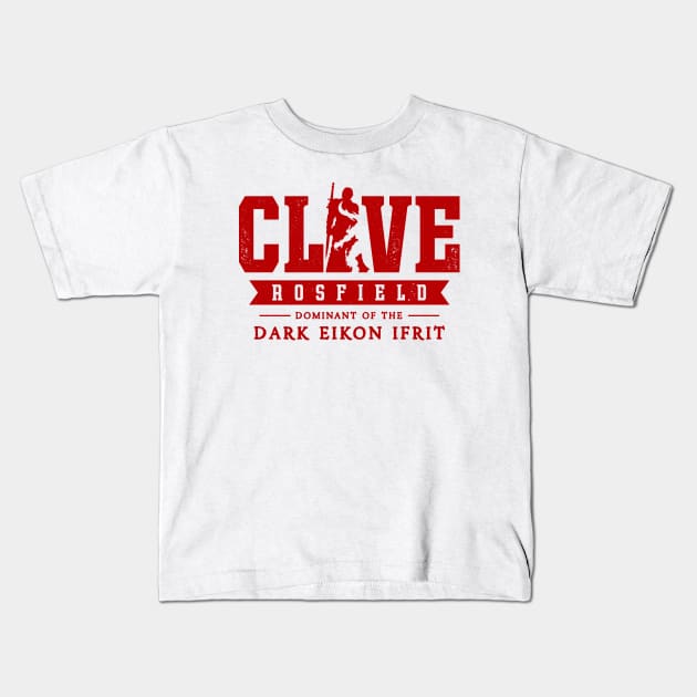 Clive Rosfield Dark Eikon Emblem Kids T-Shirt by Lagelantee